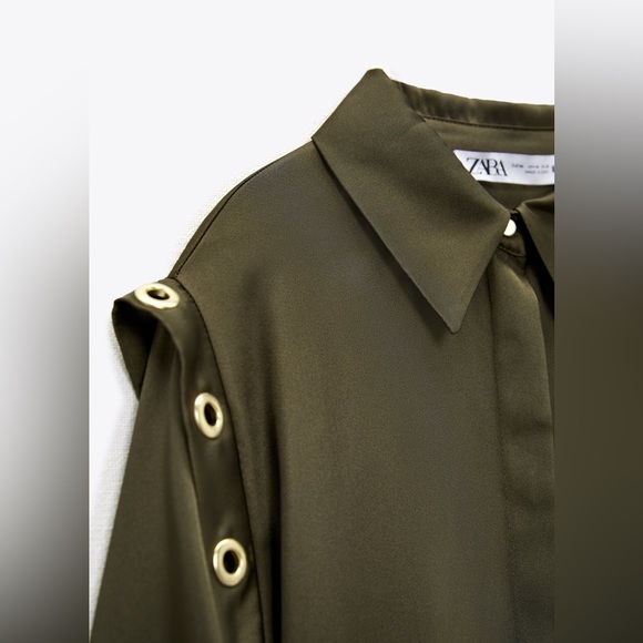 ✨SALE ✨ ZARA RING TRIM SHIRTDRESS ✨SALE ✨ - Picture 2 of 6